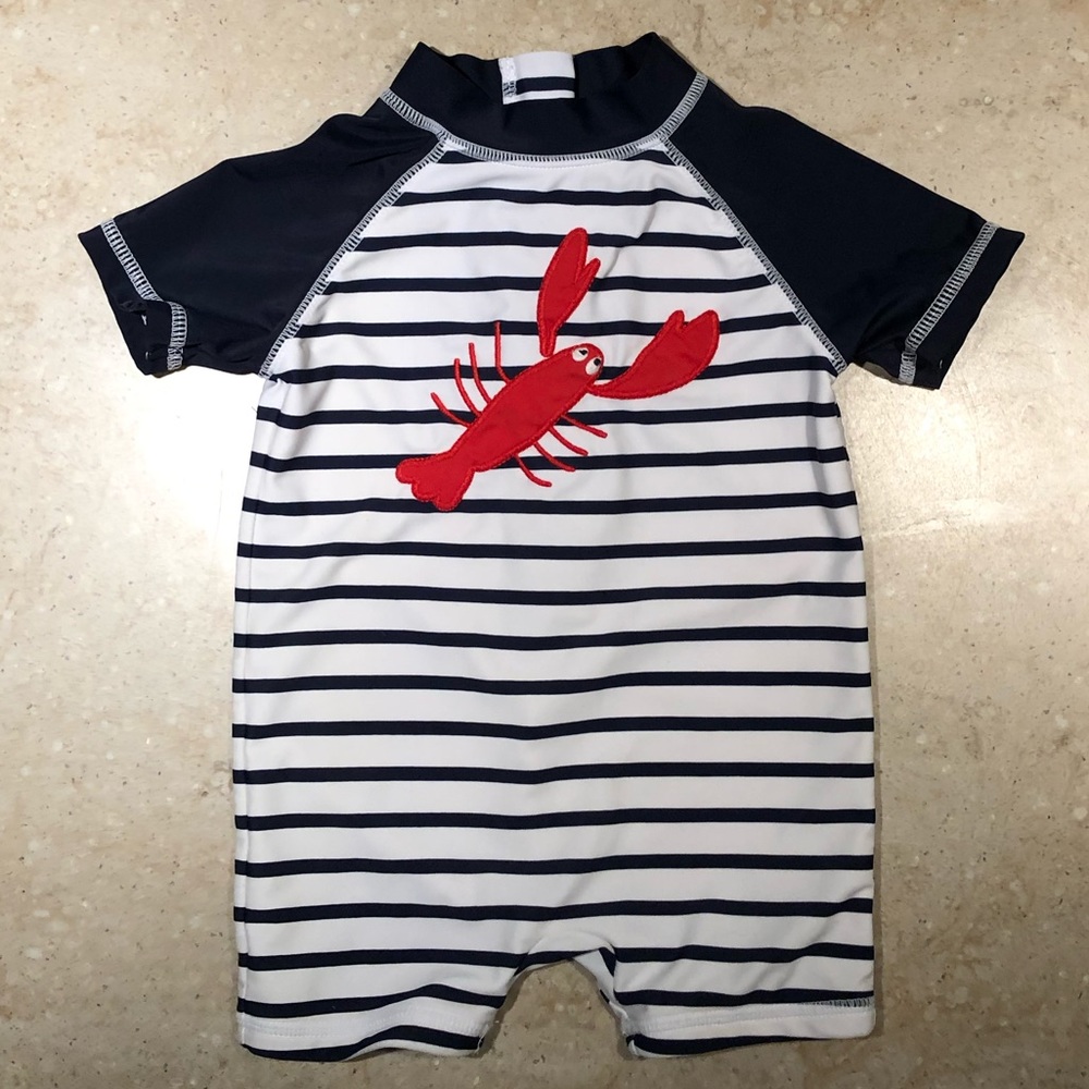 Gymboree baby 6-12 month body swim suit/rash guard
